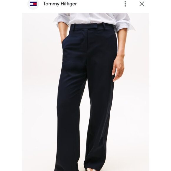 Tommy Hilfiger Dress Pants Navy Blue Womens Size 6 Tapered High Rise - Picture 1 of 16